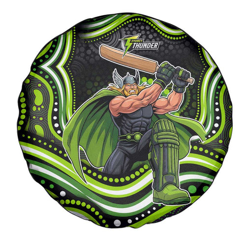 Sydney Thunder Cricket Spare Tire Cover Australian Cricket Mascot - Modern Indigenous Style