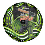 Sydney Thunder Cricket Spare Tire Cover Australian Cricket Mascot - Modern Indigenous Style