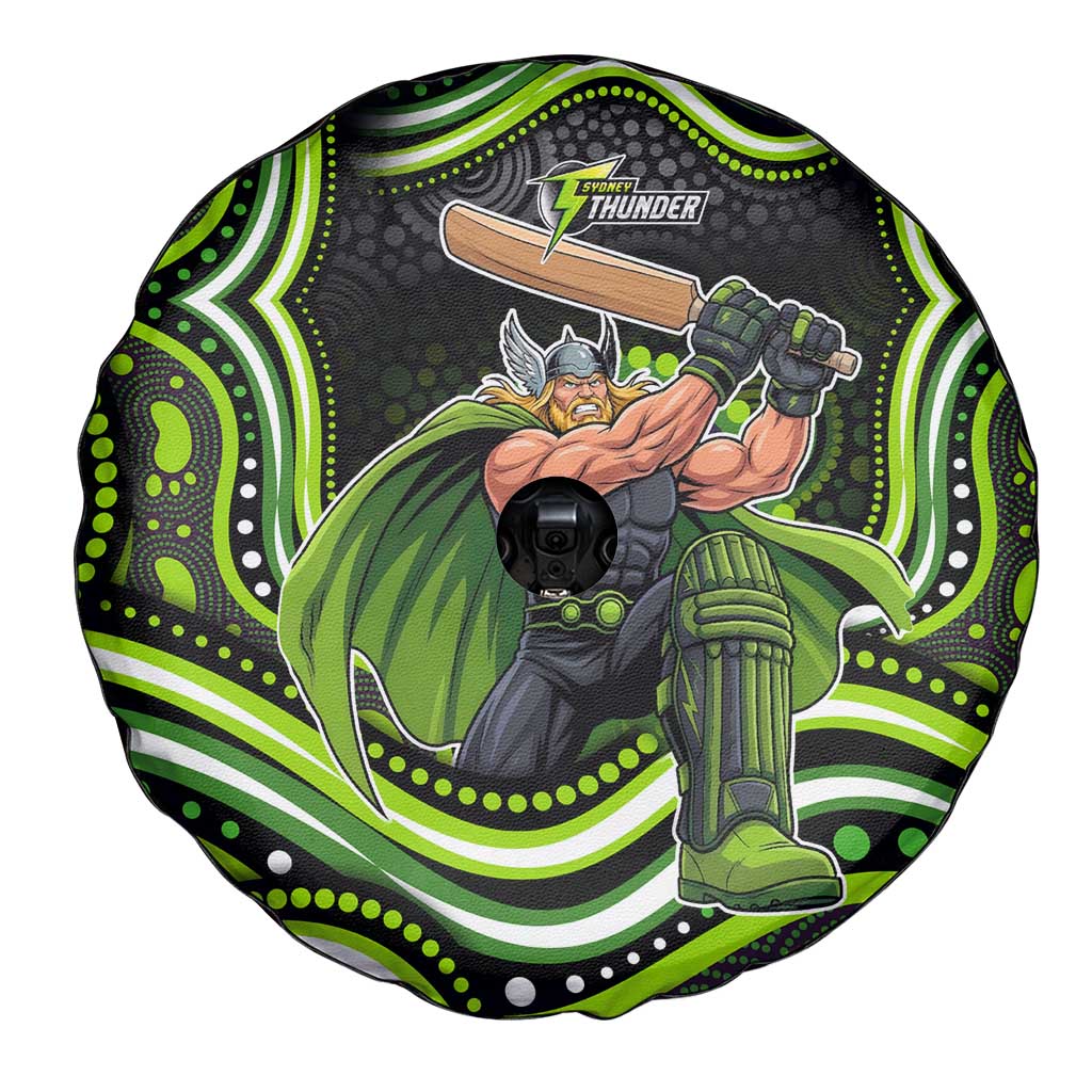 Sydney Thunder Cricket Spare Tire Cover Australian Cricket Mascot - Modern Indigenous Style