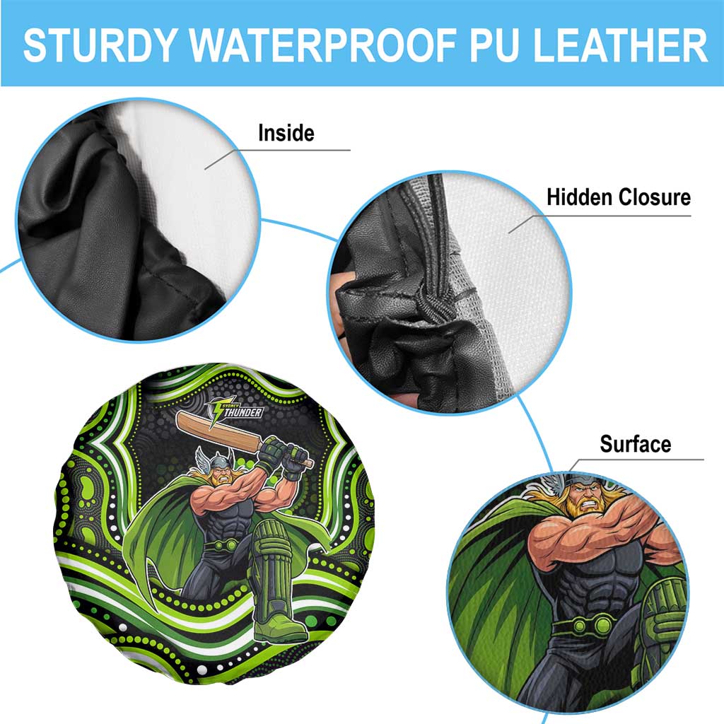 Sydney Thunder Cricket Spare Tire Cover Australian Cricket Mascot - Modern Indigenous Style