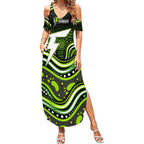 Sydney Thunder Cricket Summer Maxi Dress Australian Cricket Mascot - Modern Indigenous Style