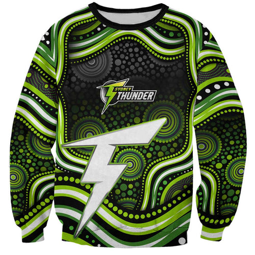Sydney Thunder Cricket Sweatshirt Australian Cricket Mascot - Modern Indigenous Style