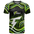 Sydney Thunder Cricket T Shirt Australian Cricket Mascot - Modern Indigenous Style