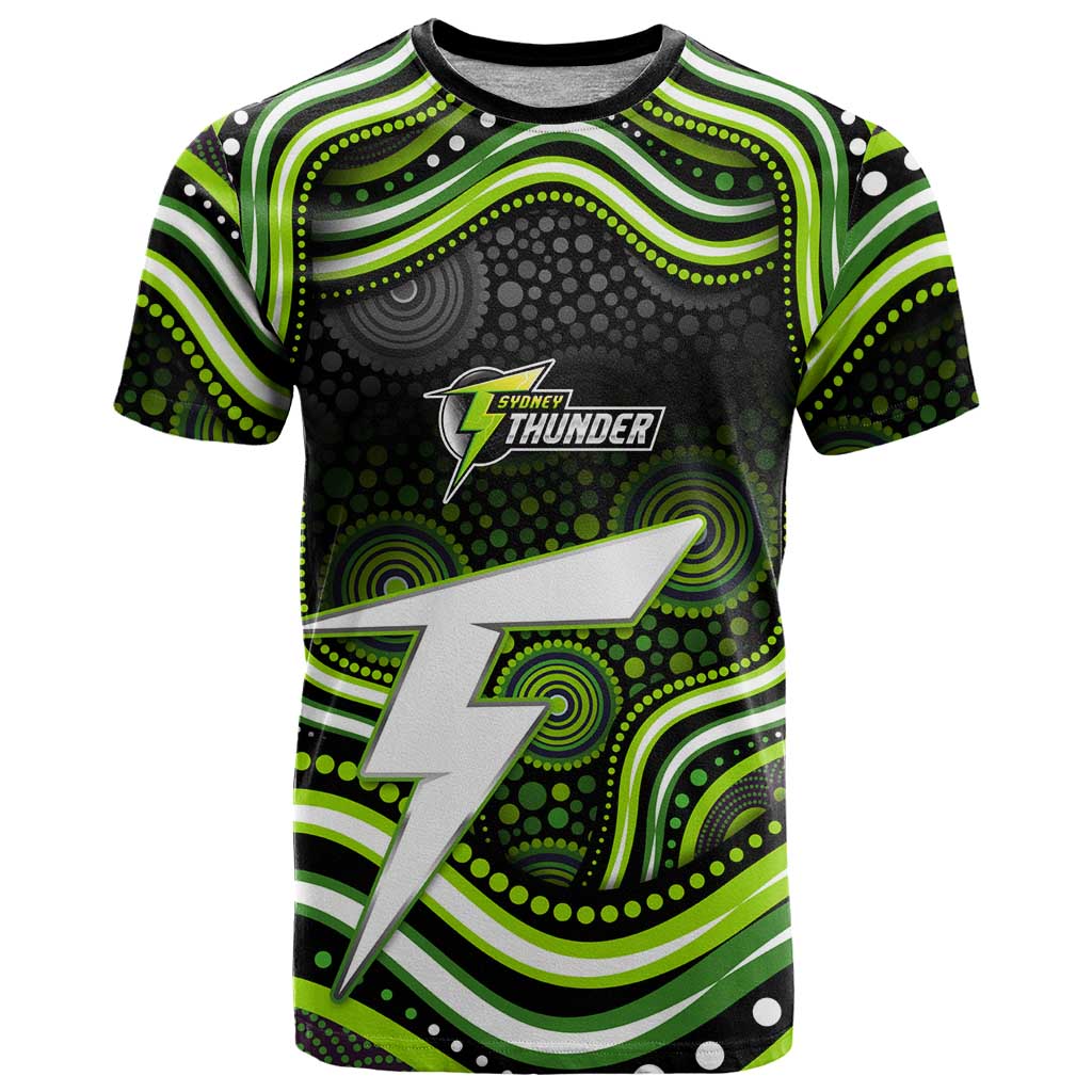 Sydney Thunder Cricket T Shirt Australian Cricket Mascot - Modern Indigenous Style
