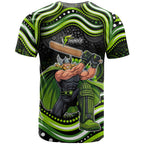 Sydney Thunder Cricket T Shirt Australian Cricket Mascot - Modern Indigenous Style