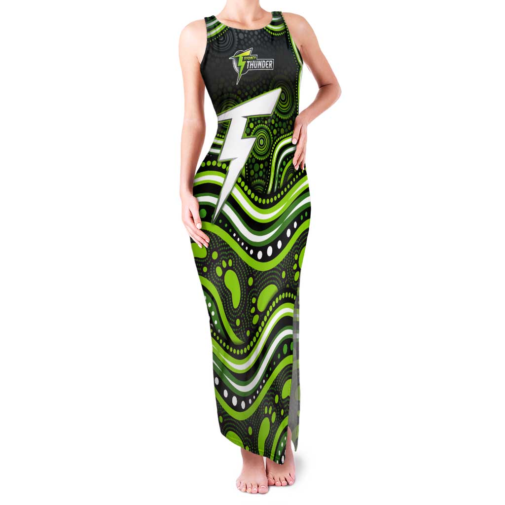 Sydney Thunder Cricket Tank Maxi Dress Australian Cricket Mascot - Modern Indigenous Style
