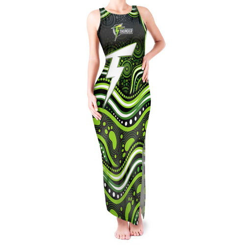 Sydney Thunder Cricket Tank Maxi Dress Australian Cricket Mascot - Modern Indigenous Style