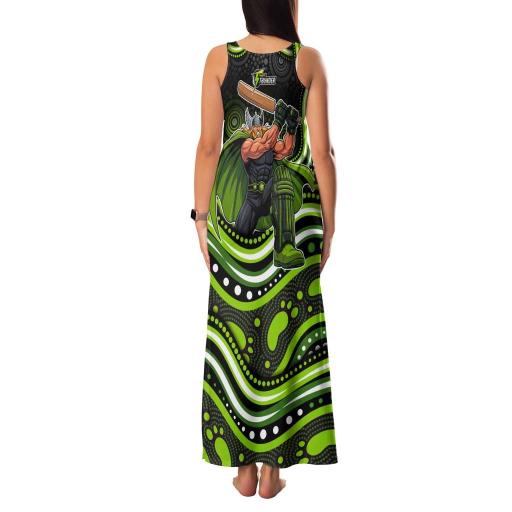 Sydney Thunder Cricket Tank Maxi Dress Australian Cricket Mascot - Modern Indigenous Style