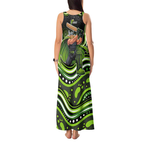 Sydney Thunder Cricket Tank Maxi Dress Australian Cricket Mascot - Modern Indigenous Style