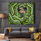 Sydney Thunder Cricket Tapestry Australian Cricket Mascot - Modern Indigenous Style