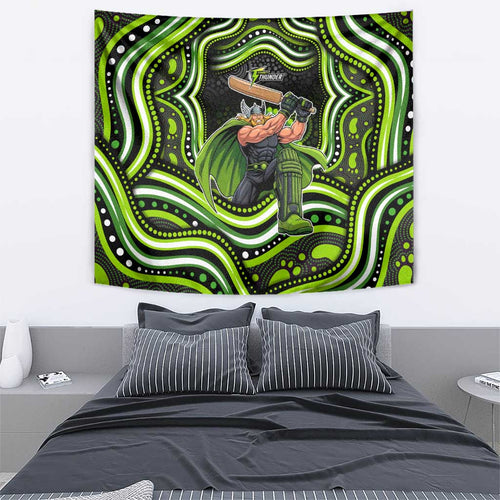 Sydney Thunder Cricket Tapestry Australian Cricket Mascot - Modern Indigenous Style