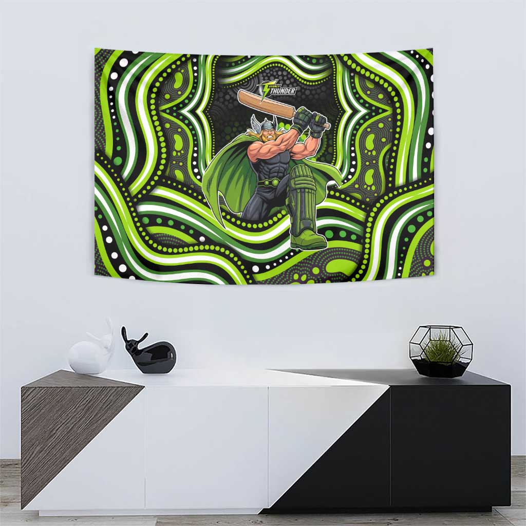 Sydney Thunder Cricket Tapestry Australian Cricket Mascot - Modern Indigenous Style