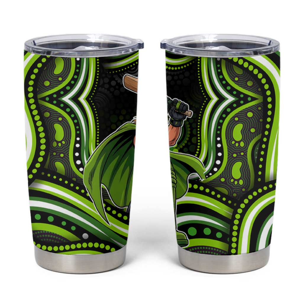 Sydney Thunder Cricket Tumbler Cup Australian Cricket Mascot - Modern Indigenous Style