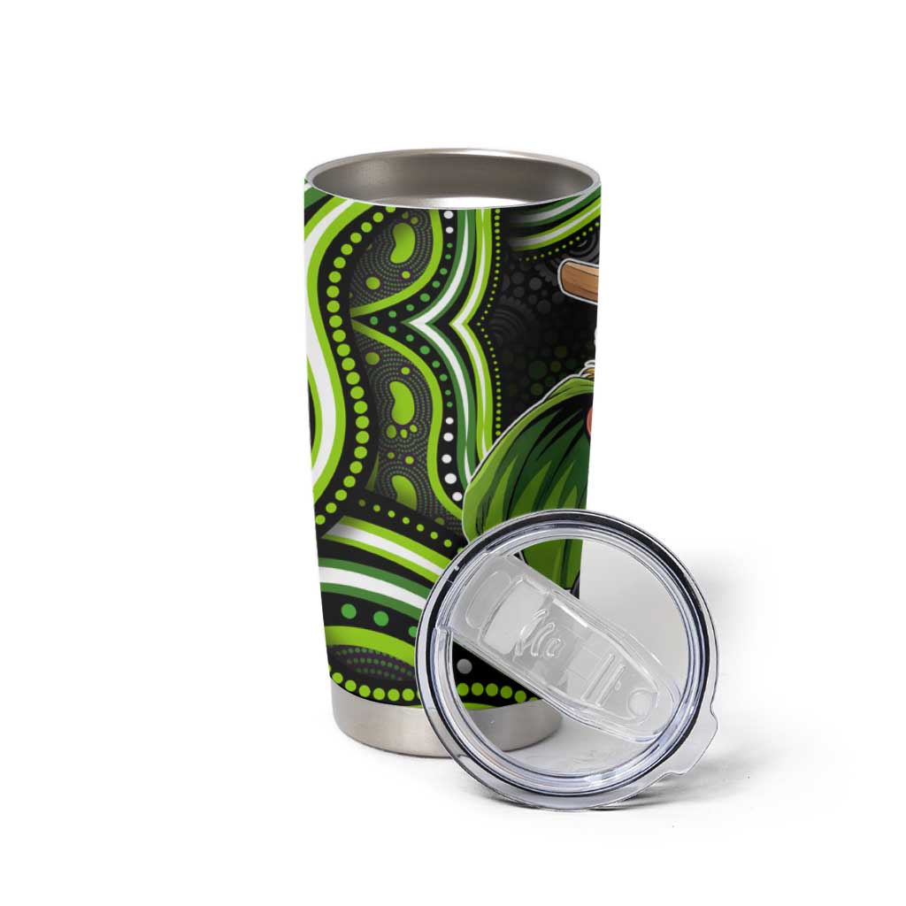 Sydney Thunder Cricket Tumbler Cup Australian Cricket Mascot - Modern Indigenous Style