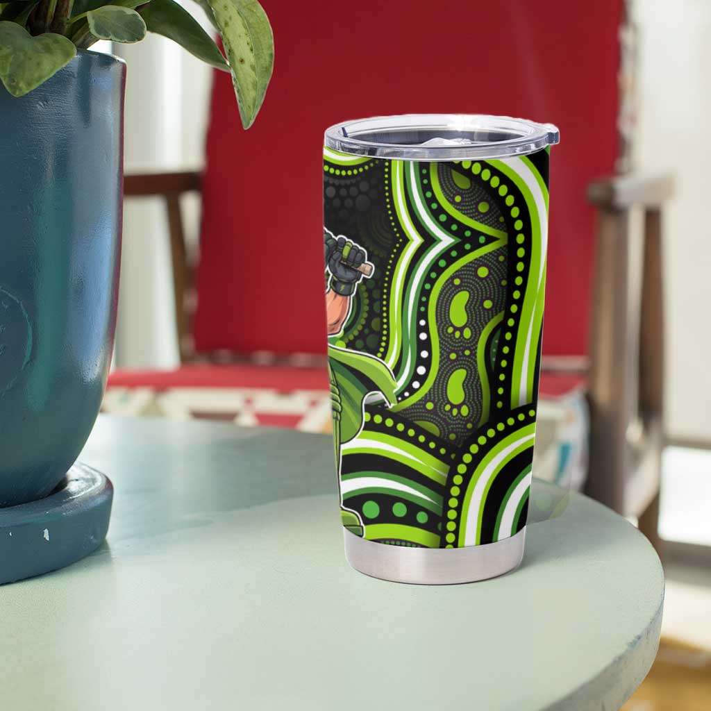 Sydney Thunder Cricket Tumbler Cup Australian Cricket Mascot - Modern Indigenous Style