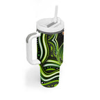 Sydney Thunder Cricket Tumbler With Handle Australian Cricket Mascot - Modern Indigenous Style