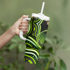 Sydney Thunder Cricket Tumbler With Handle Australian Cricket Mascot - Modern Indigenous Style