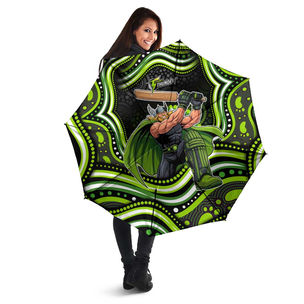 Sydney Thunder Cricket Umbrella Australian Cricket Mascot - Modern Indigenous Style