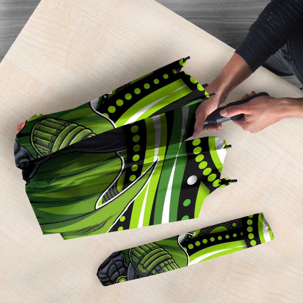 Sydney Thunder Cricket Umbrella Australian Cricket Mascot - Modern Indigenous Style
