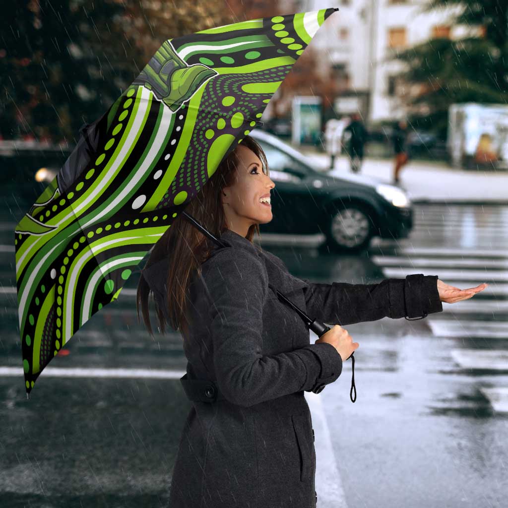 Sydney Thunder Cricket Umbrella Australian Cricket Mascot - Modern Indigenous Style