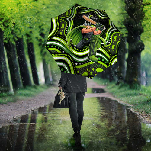 Sydney Thunder Cricket Umbrella Australian Cricket Mascot - Modern Indigenous Style