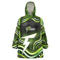 Sydney Thunder Cricket Wearable Blanket Hoodie Australian Cricket Mascot - Modern Indigenous Style