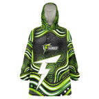 Sydney Thunder Cricket Wearable Blanket Hoodie Australian Cricket Mascot - Modern Indigenous Style