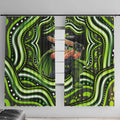 Sydney Thunder Cricket Window Curtain Australian Cricket Mascot - Modern Indigenous Style