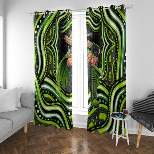 Sydney Thunder Cricket Window Curtain Australian Cricket Mascot - Modern Indigenous Style