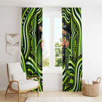 Sydney Thunder Cricket Window Curtain Australian Cricket Mascot - Modern Indigenous Style