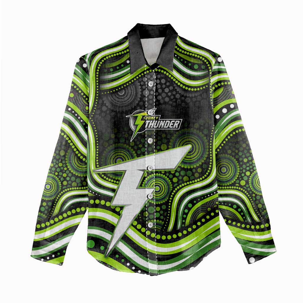 Sydney Thunder Cricket Women Casual Shirt Australian Cricket Mascot - Modern Indigenous Style