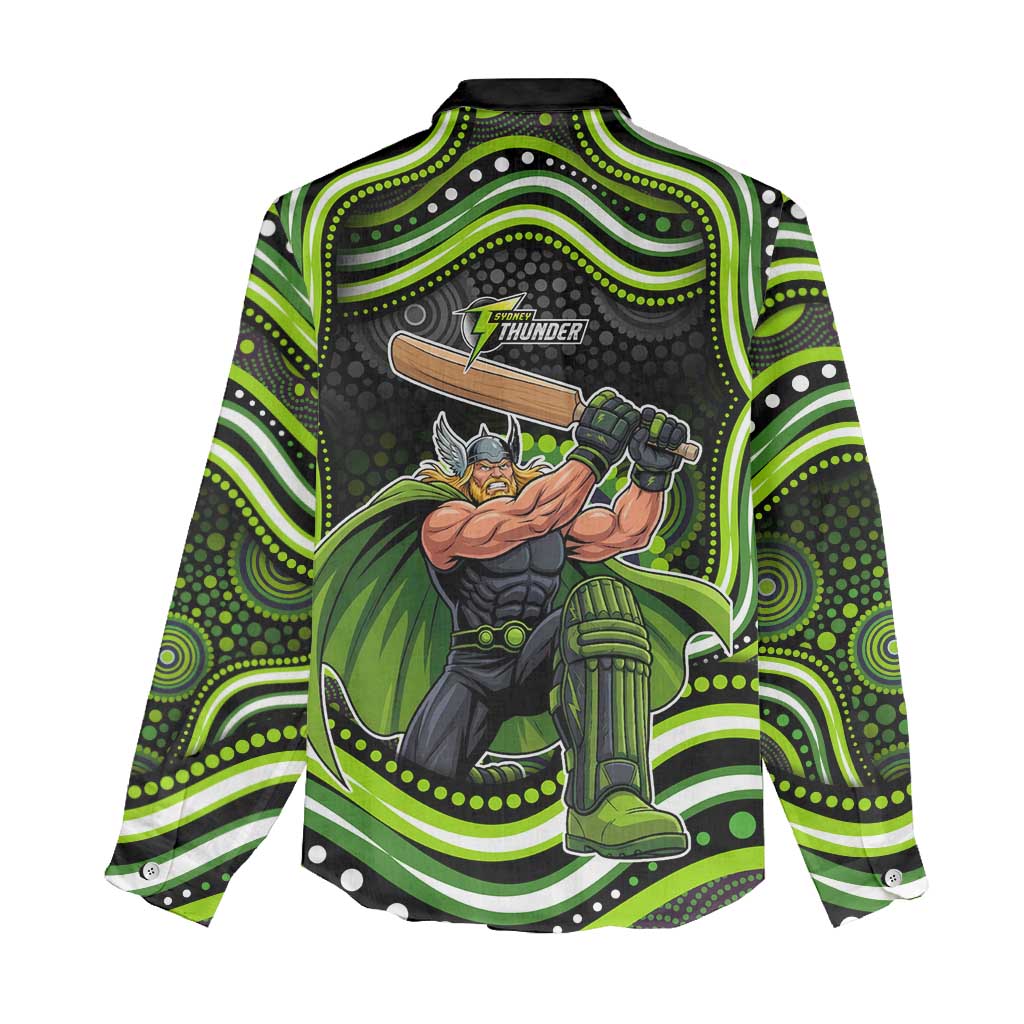 Sydney Thunder Cricket Women Casual Shirt Australian Cricket Mascot - Modern Indigenous Style