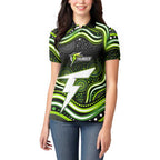 Sydney Thunder Cricket Women Polo Shirt Australian Cricket Mascot - Modern Indigenous Style