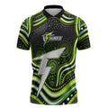 Sydney Thunder Cricket Zipper Polo Shirt Australian Cricket Mascot - Modern Indigenous Style