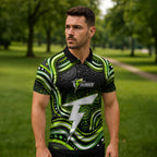 Sydney Thunder Cricket Zipper Polo Shirt Australian Cricket Mascot - Modern Indigenous Style