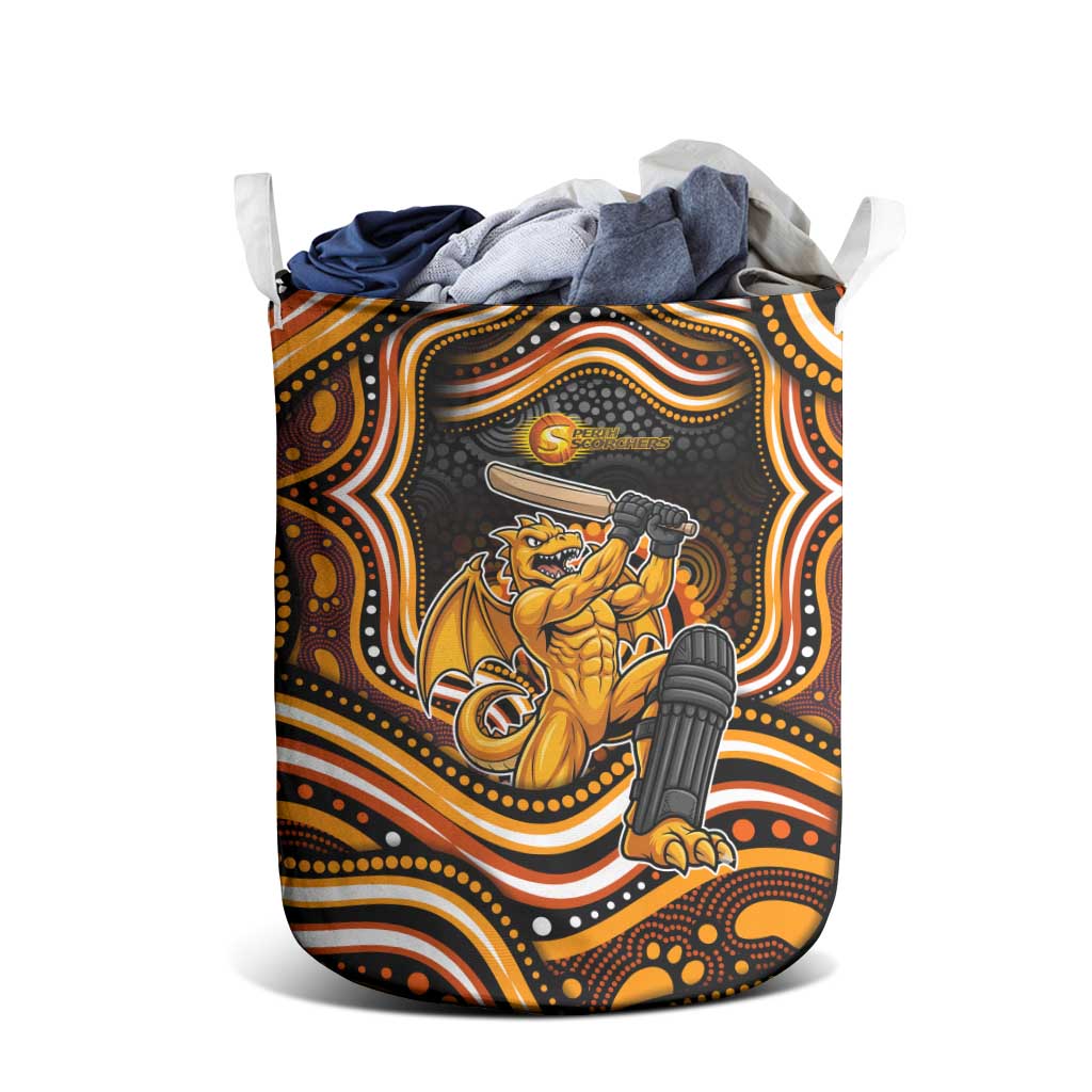 Perth Scorchers Cricket Laundry Basket Australian Cricket Mascot - Modern Indigenous Style