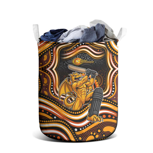 Perth Scorchers Cricket Laundry Basket Australian Cricket Mascot - Modern Indigenous Style