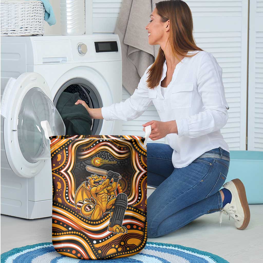Perth Scorchers Cricket Laundry Basket Australian Cricket Mascot - Modern Indigenous Style