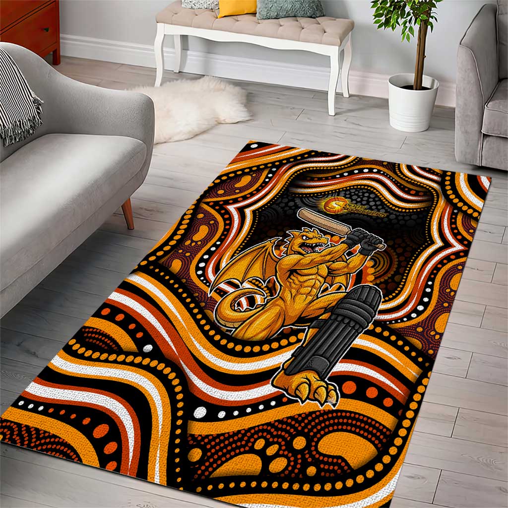 Perth Scorchers Cricket Area Rug Australian Cricket Mascot - Modern Indigenous Style