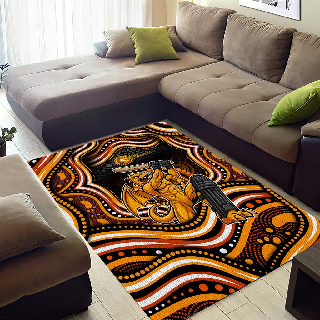 Perth Scorchers Cricket Area Rug Australian Cricket Mascot - Modern Indigenous Style