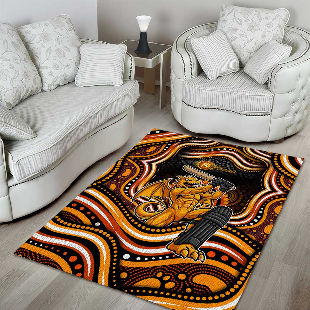 Perth Scorchers Cricket Area Rug Australian Cricket Mascot - Modern Indigenous Style