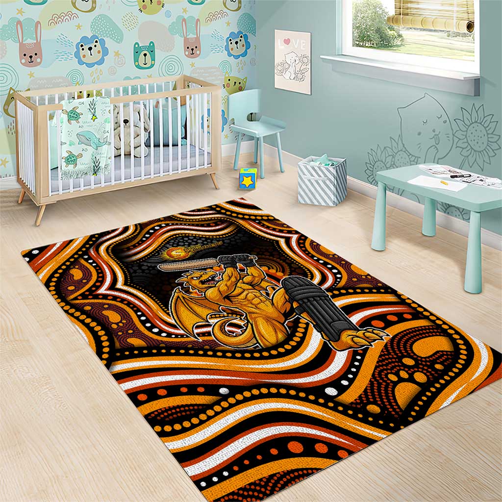 Perth Scorchers Cricket Area Rug Australian Cricket Mascot - Modern Indigenous Style
