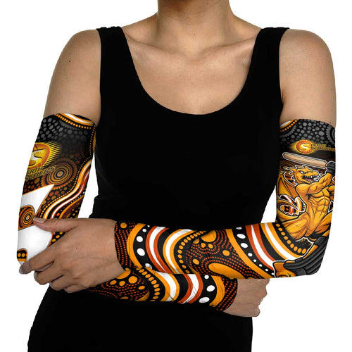 Perth Scorchers Cricket Arm Sleeves Australian Cricket Mascot - Modern Indigenous Style