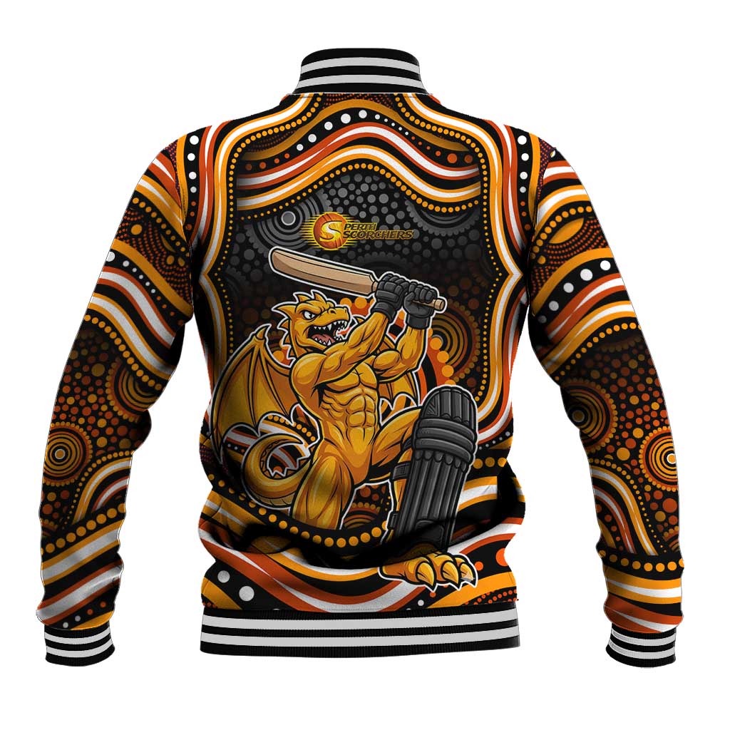 Perth Scorchers Cricket Baseball Jacket Australian Cricket Mascot - Modern Indigenous Style