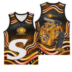 Perth Scorchers Cricket Basketball Jersey Australian Cricket Mascot - Modern Indigenous Style