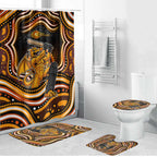 Perth Scorchers Cricket Bathroom Set Australian Cricket Mascot - Modern Indigenous Style