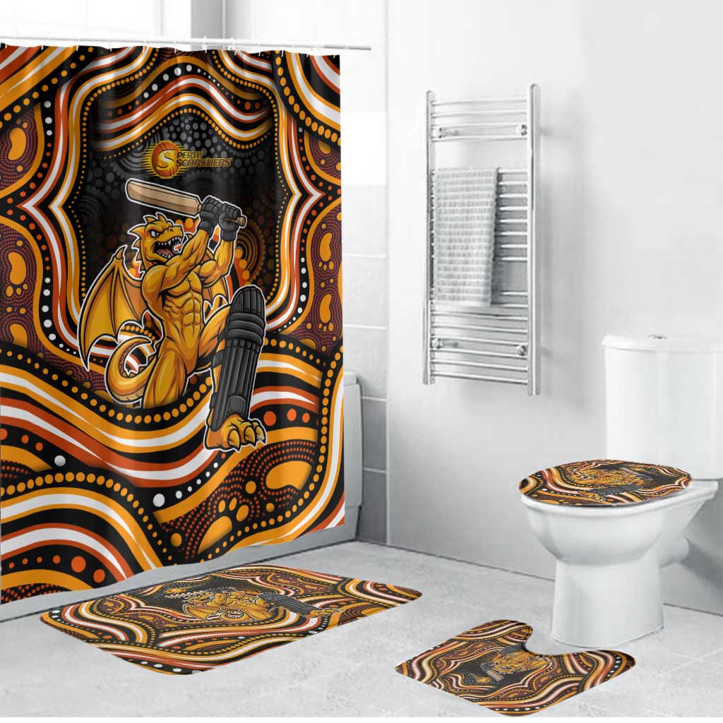 Perth Scorchers Cricket Bathroom Set Australian Cricket Mascot - Modern Indigenous Style