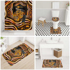 Perth Scorchers Cricket Bathroom Set Australian Cricket Mascot - Modern Indigenous Style