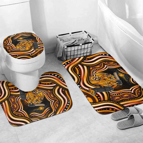Perth Scorchers Cricket Bathroom Set Australian Cricket Mascot - Modern Indigenous Style