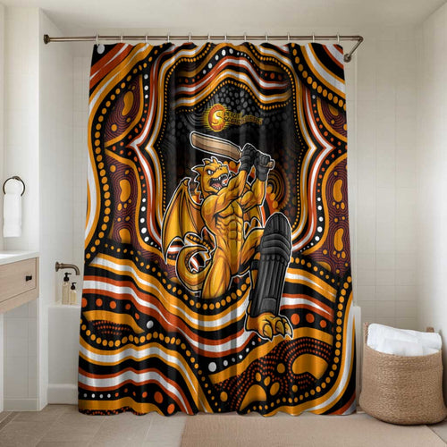 Perth Scorchers Cricket Bathroom Set Australian Cricket Mascot - Modern Indigenous Style